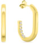 Brilio Silver Elegáns, aranyozott fülbevaló cirkónium kövekkel EA992Y