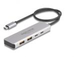 Delock USB 10 Gbps USB Type-C hub 2 x A-típusú USB csatlakozóval és 2 x USB Type-C csatlakozóval, valamint egy 35 cm hosszú csatlakozó kábellel - techsend