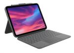 Logitech Husa cu tastatura Logitech Combo Touch cu tastatura pentru iPad 10th gen, Layout US, Oxford Grey (920-011382) - laptopaid