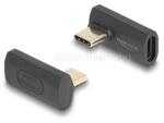 Delock USB Adapter 40 Gbps USB Type-C PD 3.1 240 W csatlakozódugóval - csatlakozóhüvellyel, elforgatott ívelt bal / jobb 8K 60 Hz fém (DL60244) (DL60244)