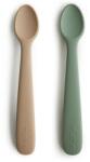 Mushie Silicone Feeding Spoons kiskanál Dried Thyme/Natural 2 db