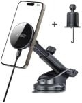Tech-Protect MM15W-V10 Vezeték nélküli MagSafe autós töltő műszerfalra-szellőzőre fekete (MM15W-V10)