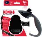 KONG KONG Terrain visszahúzható póráz, fekete L méret, kb. 50kg kutya