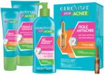 Gerovital Stop Acne ajándékcsomag: Akne elleni ampullák, 10 ampulla x 2 ml + Tisztító habzó gél, 150 ml + Ultra-aktív krém, 15 ml + Mattító CC krém, 30 ml