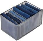 Original Deals textilhálós doboz ruhák és fehérneműk rendezéséhez, 7 rekesszel, hossza 36 cm x szélesség 20 cm x magasság 20 cm, szürke (22AGL1014)