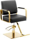 Physa Fodrászszék lábtartóval - 50-66 cm - 200 kg - Fekete, Arany (PHYSA OTLEY BLACK)