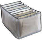 Original Deals Textilhálós doboz, ruhák és fehérneműk rendezéséhez, 9 rekesszel, hossza 36 cm x szélesség 22, 5 cm x magasság 20 cm, szürke (22AGL1015)