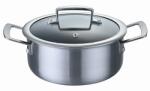 BOHMANN 3 rétegű 24 cm-es rozsdamentes acél Lábas fedővel (BP-4100-24)