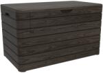 Toomax Dolomiti kerti tárolószekrény, 146x82 cm, 85 cm magasság, 970 l űrtartalom, UV-álló műanyag, Barna