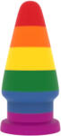Lovetoy Prider - anál tágító plug - 15 cm (szivárvány) - szexaruhaz