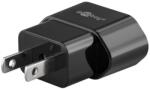 Goobay Adaptor CEE 7/16 Schuko mama la priza US/Japonia (Tip A, NEMA 1-15, 2-pin), negru GOOBAY HCT45344 (HCT45344)