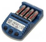 Technoline Töltő, Technoline, 4 elem, Ni-MH/Ni-CD, LCD képernyő, kék