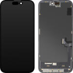 MP Display cu Touchscreen MP compatibil cu Apple iPhone 15 Plus, cu Rama, Versiune Soft OLED FHD Diagnostic, Negru - gsmnet