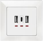 LogiLink Priza Logilink PA0254, 15W, 2 x USB-A, 1 x USB-C, White (PA0254)