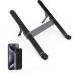 SODI Laptop állvány, alumínium, 4, 5-12 cm, szürke/fekete