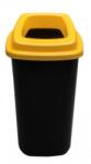 Plafor Sort szelektív hulladékgyűjtő, szemetes 45L fekete/sárga (PL680-01)