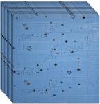 NEXTLY 50 db-os 3D NEXTLY öntapadós tapéta szett, falra vagy mennyezetre, vízálló, állítható, erős ragasztóval, könnyen felhelyezhető, 26, 5 m2 fedett terület, 70x77 cm, modern design, kék csillagok, 53-as k