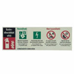  Szén-dioxiddal oltó tűzoltó készülék rendelkező jel, utánvilágító 300x100 mm