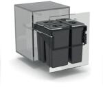 EKOTECH - beépíthető hulladékgyűjtő front 60 - 1x7 liter+3x26 liter