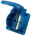 SEZ DK VZ16S beépíthető 2P+F csapfedeles háztartási dugalj