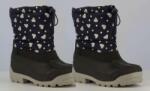  Happy Bee Éjkék ezüst szíves hótaposó csizma 35