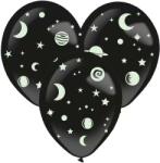  Űr léggömb lufi 3 db-os kiegészítőkkel sötétben világító