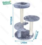  Nobleza Macskabútor Szürke 40x65cm