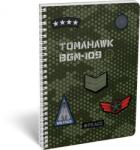 Lizzy Card Spirál füzet A4 vonalas Tomahawk minta