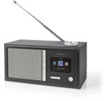 Nedis Internet rádió, Bluetooth WiFi 5 az 1-ben, König, HiFi basszus-reflex, Bluetooth® / Wi-Fi DAB+ / FM / Internet 2.5 " Színes Képernyő 25W Távvezérelt App szabályozott Fejhallgató kimenet Ébresztő óra A