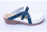  Ledi női bőr klumpa fehér-kék 311-5 1 pár