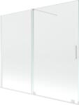 Mexen Velar Kádparaván 2 részes csúszó 180 x 150 cm, átlátszó nano, fehér - 896-180-000-01-20 Kádparaván (5905315220899)