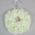  Polifom rózsafejes koszorú, kopogtató 21cm