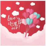  szalvéta love is in the air red 20 db-os 33x33 cm