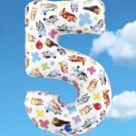  DISNEY Bluey Szülinapi Fólia lufi 5-ös 66 cm