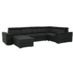 Tempo Ülőgarnitúra, sötétszürke, balos kivitel, SEGORIA ROH U