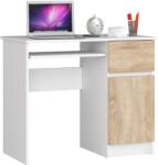 AKORD Számítógépasztal P77_90 - fehér-sonoma (IP0PBIUBIASONPIXPR)