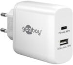 Goobay Incarcator de retea 1x USB-A 1x USB-C PD GaN 45W Alb (65412) - vexio