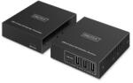 ASSMANN Extender USB Digitus by Assmann DA-73121, 3 x USB 2.0, 1 x USB-C, 2 x RJ45, Black (DA-73121)