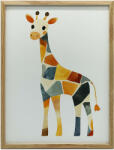  VÁSZONFESTÉS ZSIRÁF GEOMETRIA KERET NÉLKÜL 50x70 CM PREMIUM VÁSZON