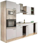 Leziter Yorki Konyhabútor - 270 cm - Sonoma Tölgy/Fehér