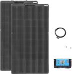  Rugalmas napelemkészlet, 100 W kapacitás, 24% -os hatékonyság, 12v 24 V 200W készlet