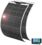  Napelem, Rugalmas kialakítás, Hatékony energiatermelés, 200W 12V készlet