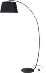 HomCom Íves lámpa lámpaernyővel, fém / műanyag, 47x105x190 cm, Fekete