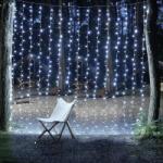 alloet LED Fényfüggöny 3m X 3m Hidegfehér