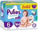 pufies Scutece pentru bebeluși Pufies Sensitive - Extra Large, mărimea 6, 164 buc, 13+ kg, Mega Pack 2 (54000235)