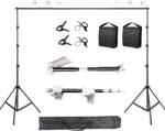  Photo Studio háttérállvány, állítható teleszkópos, hordtáska, Új rendszeres, 2x3m