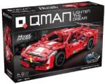 Qman 54007 - Lightning Flame piros versenyautó - 100% technic-kompatibilis építőjáték (QH54007)