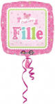  Welcome Baby Pink fólia lufi 43 cm