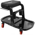 VERKE Autószerelő szék fiókkal, szerszámtároló hellyel, 360 fokos kerekekkel, gépészműhely (V83263)