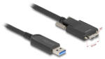 Delock Aktív optikai kábel USB 10 Gbps-A apa & gt; USB 10 Gbps Micro-B Típusú dugó csavarokkal ellátott 15 m (83217) (83217)